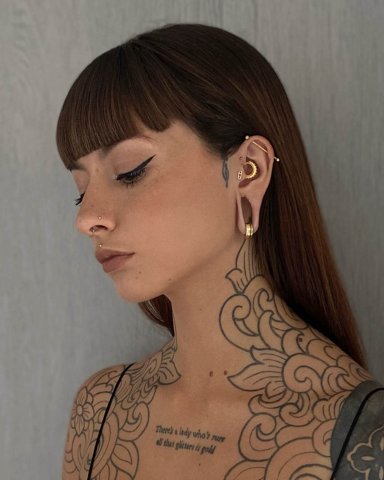 Dainty Flower Tattoo Behind Ear